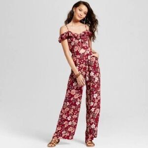 Xhilaration floral jumpsuit 